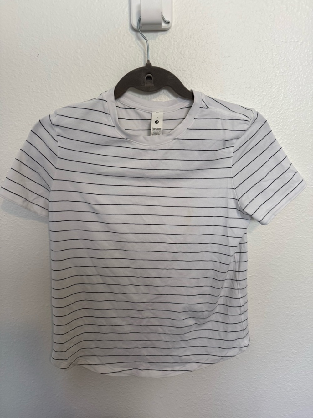lululemon athletica White Tee with Black Stripes